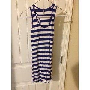 Tresics Striped Tank Top Blue and White Small Cotton Blend Spring Summer Casual